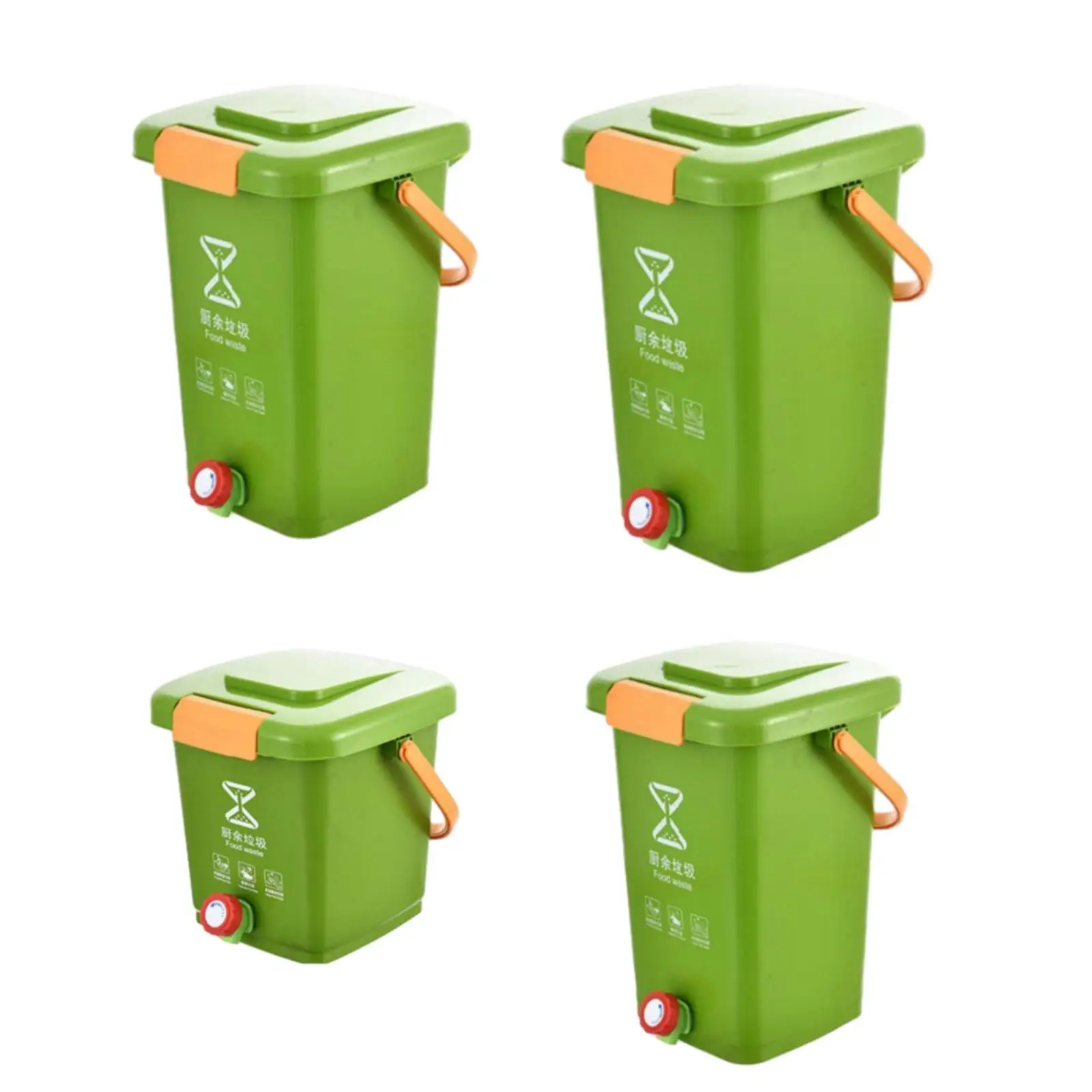 Kitchen Compost Bucket Easy to Move Composting Recycle Bucket Waste Container