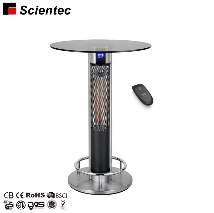 IP55 Approved Outdoor Use High Efficiency Carbon Fibre Electric Bar Table Heater Garden Patio Heater
