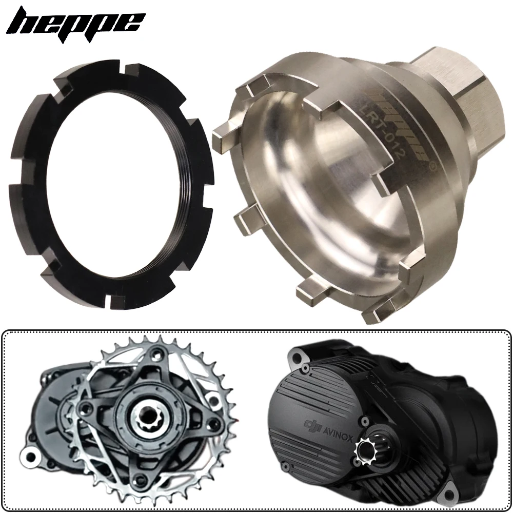 HEPPE E-Bike Spider Lockring Removal Tool Bike Motor 8 Teeth Chainring Lockring Tool for Amflow DJI Avinox M1/M2/M2S Motors