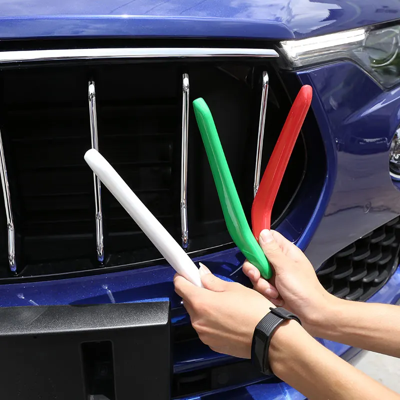 ABS Auto-Styling Frontgrill-Zierleisten Abdeckaufkleber 2016 2018 2019 2020 2021 für Maserati LEVANTE Auto-Zubehör Exterieur
