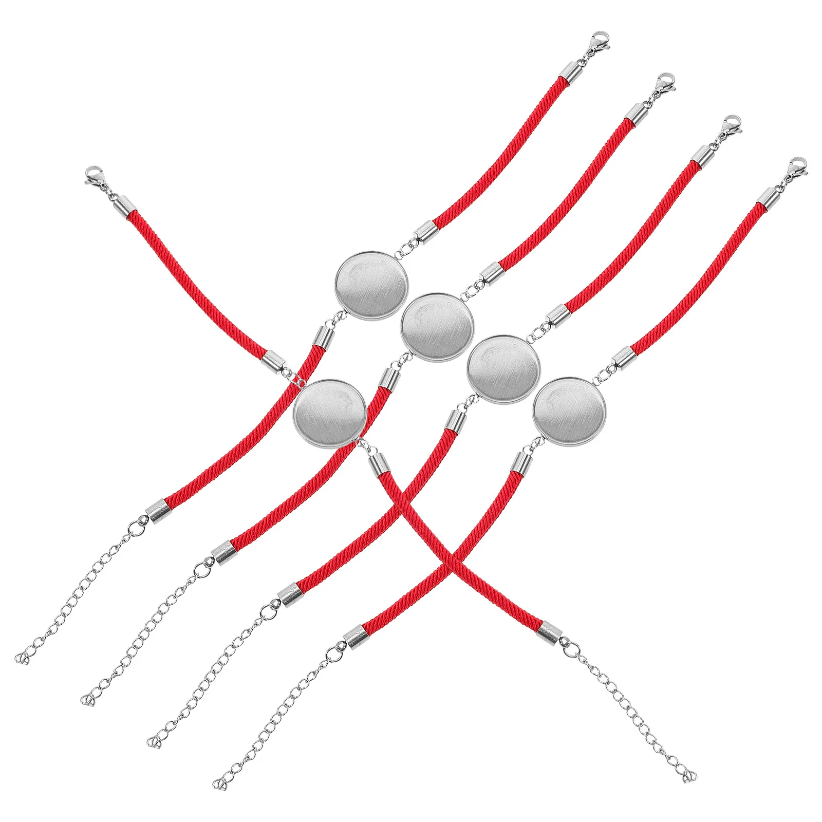 

5Pcs Durable Rust Resistant Blank Tray Bracelets for DIY Jewelry Making Bezel Setting Pendant Trays Handmade Supplies