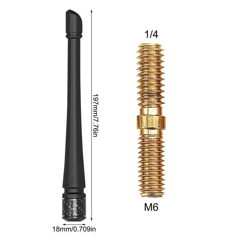 Car Radio Antenna 7in Rubber Auto Antenna Waterproof Car Digital Antenna Replacement Short Whip FM Antenna Radio AM FM Aerial