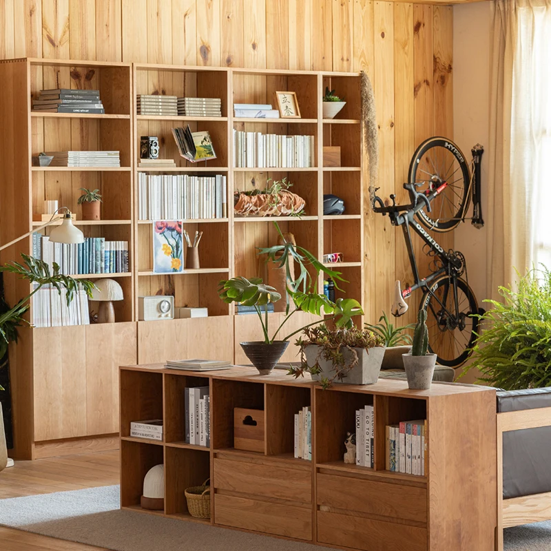 

Aesthetic Trendy Beauty Style Nordic Bookcases Storage Wooden Booklets Design Nordic Vetrina Esposizione Living Room Furniture