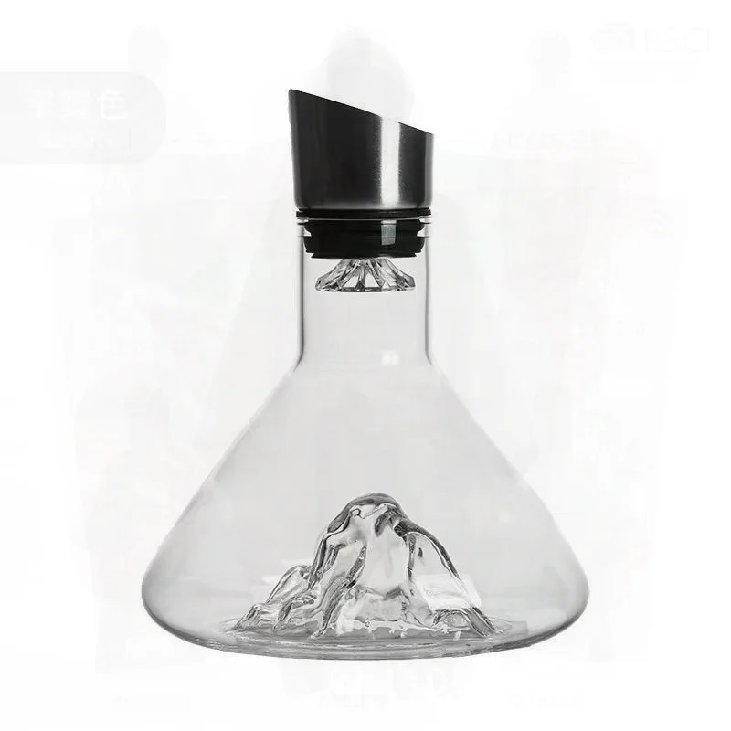Iceberg Waterfall Style Decanter, Crystal Glass High-End Red Wine Quick Filtration Decanter, Wine Divider