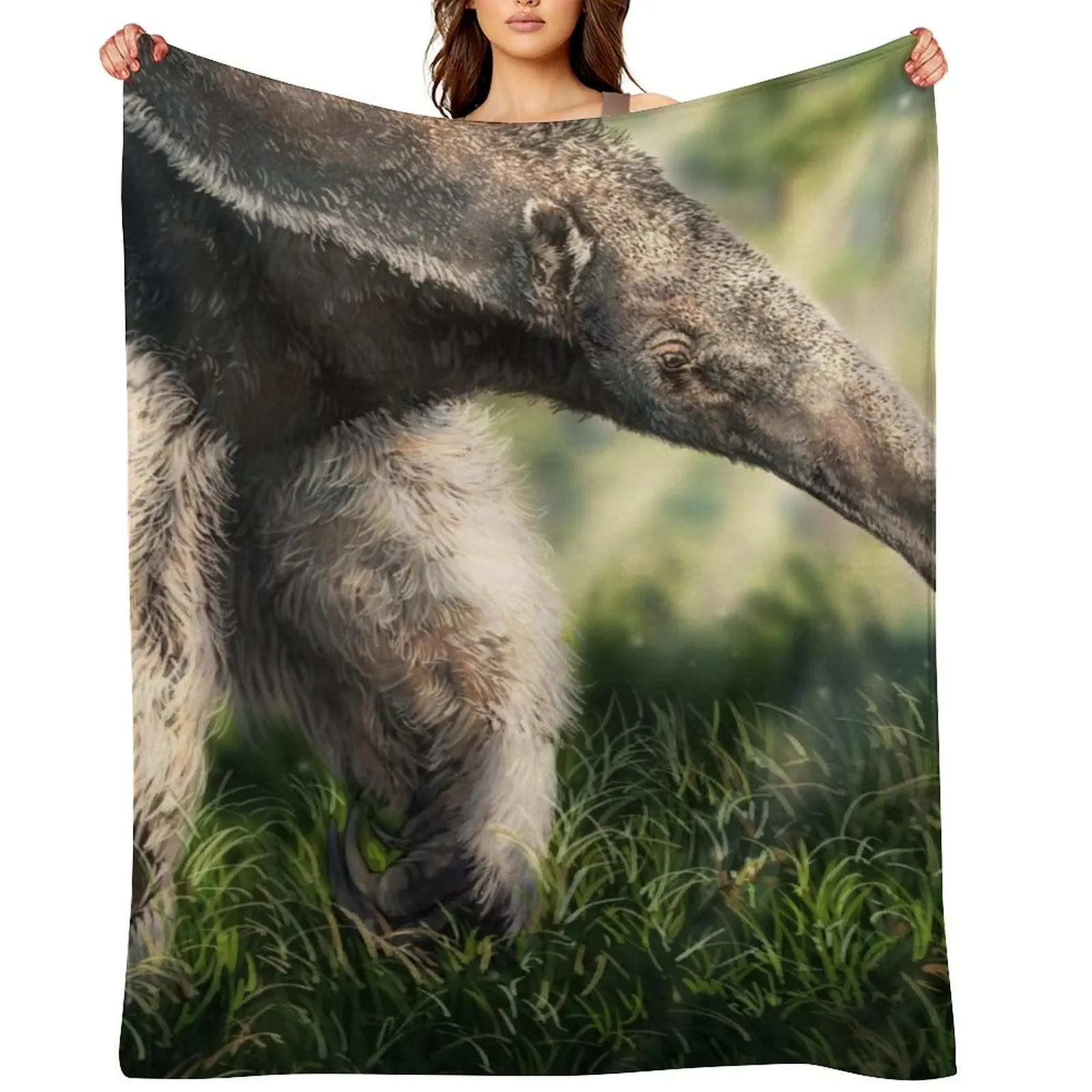 

Giant Anteater Throw Blanket Plush Decoratives Sofas Bed Blankets