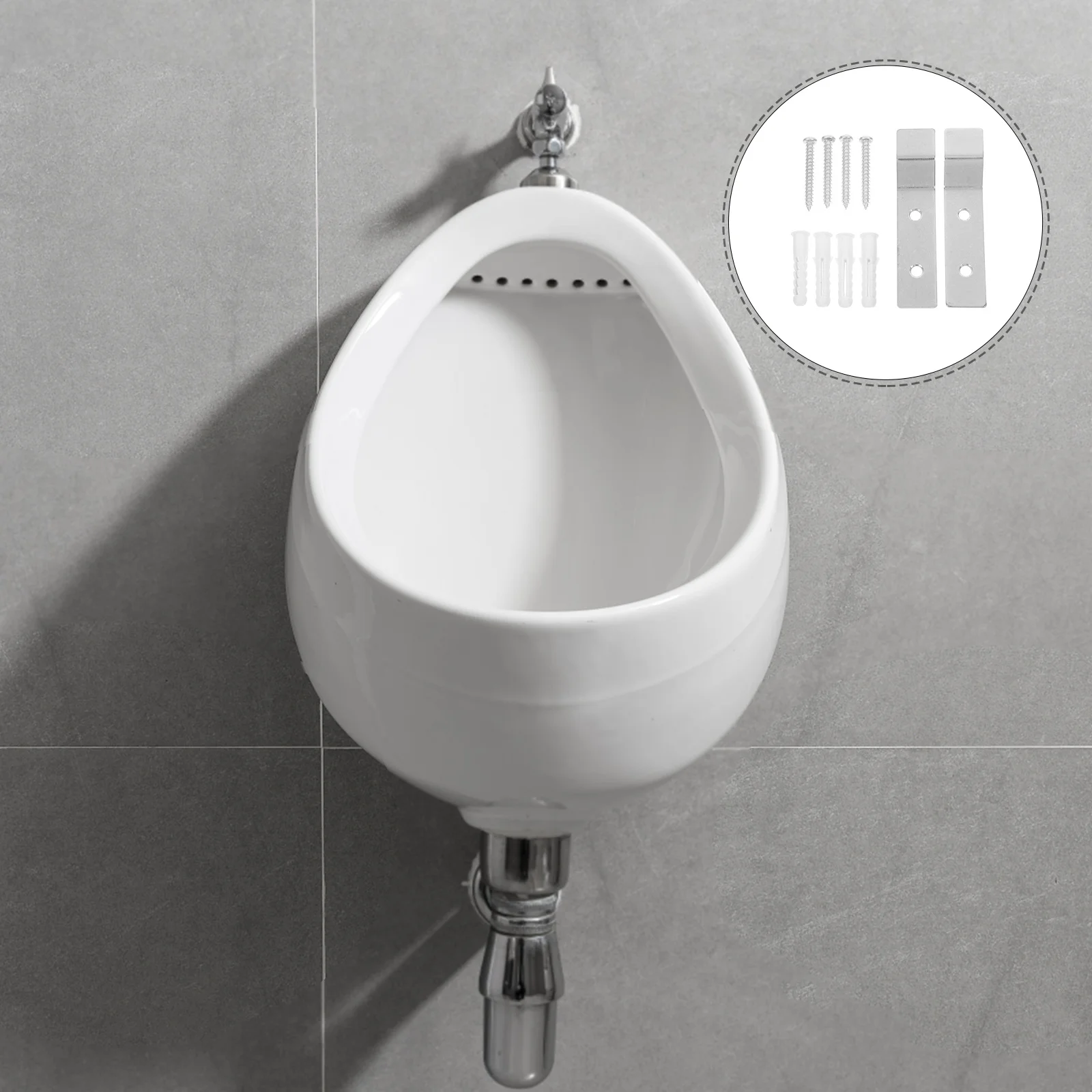 

1 Set Stainless Steel Urinal Hook Wall Mounted Bracket For Small Bathrooms Metal Hanging Bracket Replacement Urinal Accessory