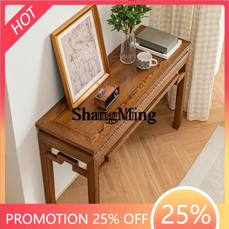CL  table incense case household entrance table mahogany retro nave solid wood narrow desk table