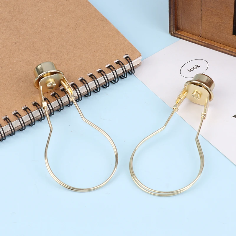 

2Pcs Lamp Shade Harp Holder Bulb Spring Clip Keep Lamp Shade Horizontal Hardware Durable Fixed Lamp Decoration