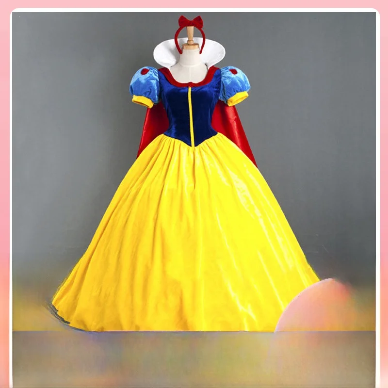 Halloween di grandi dimensioni per adulti Biancaneve Dr con mantello Spettacolo teatrale Costume cosplay Abbigliamento tradizionale da donna Abbigliamento etnico