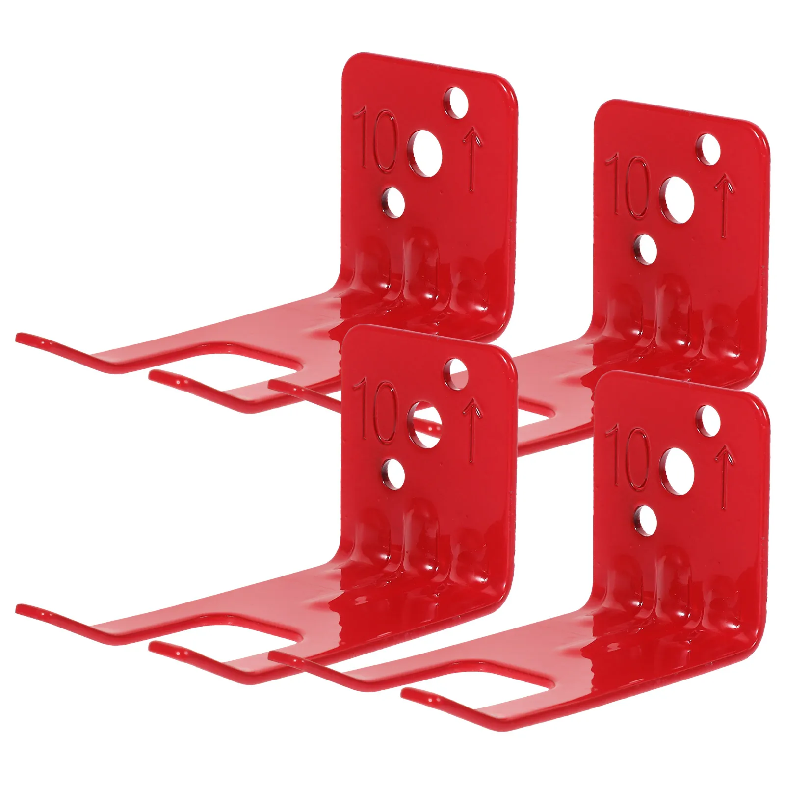 

4pcs Fire Extinguisher Bracket Wall Mount Iron Metal Universal Hanging Brackets 2 5cm Red Easy Installation Heavy Duty