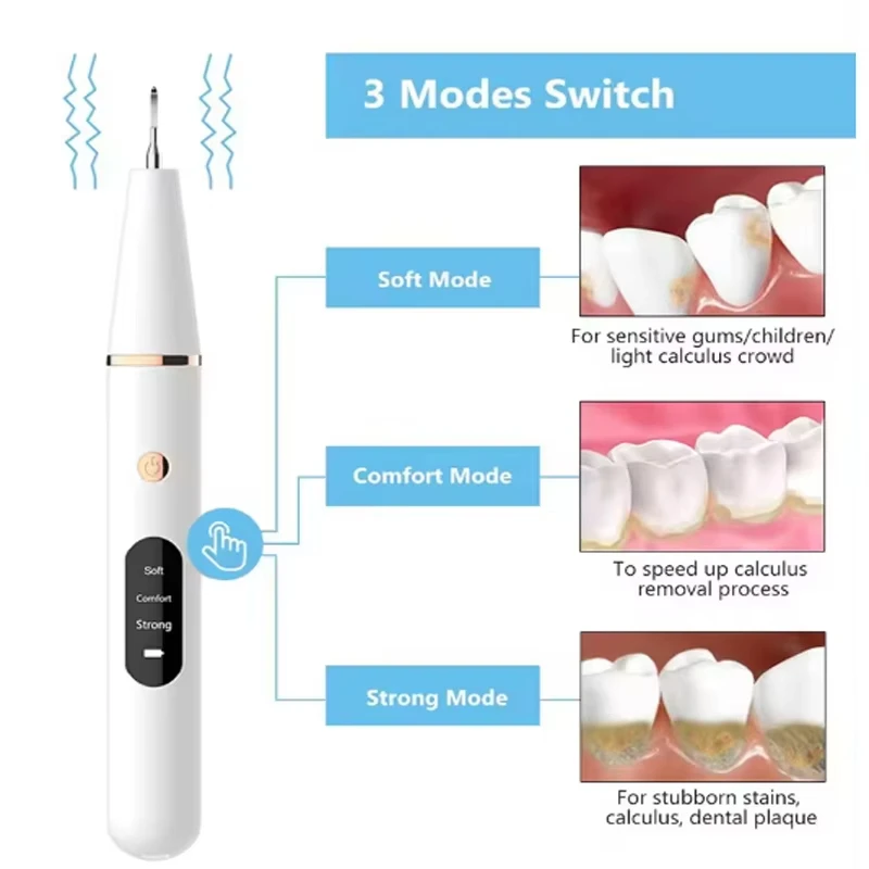 Household Electric Dental Calculus Remover Portable Dental Scaler Whitening Teeth Pen Ultrasonic Tooth Cleaner Whitening Tee