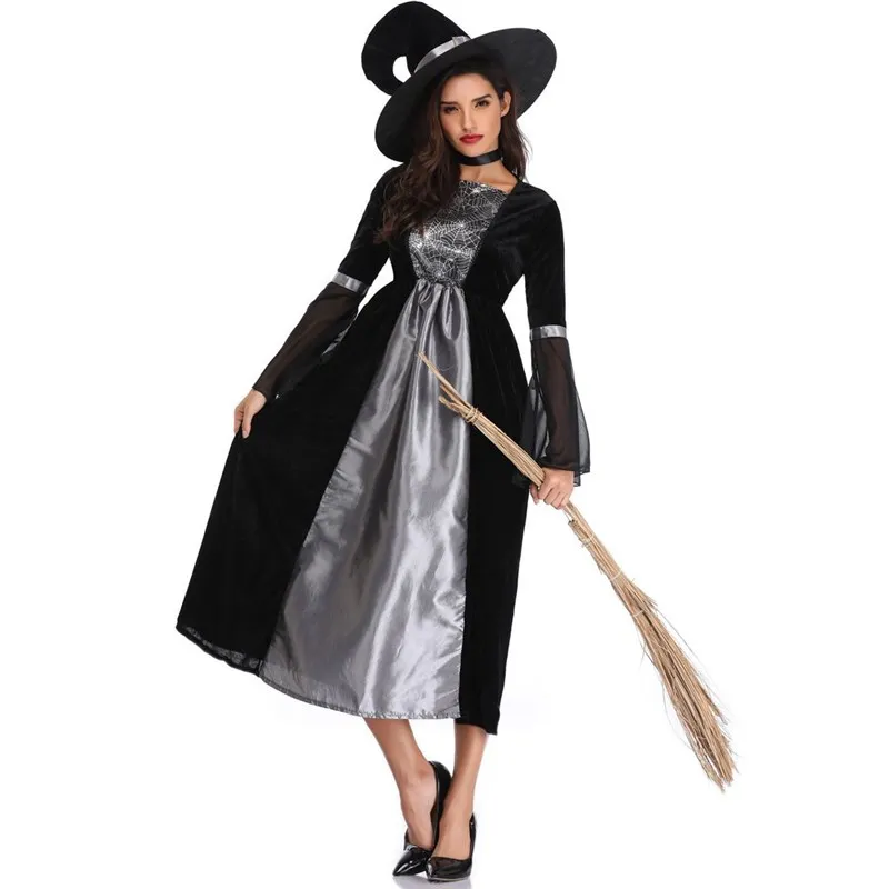 

Adult Halloween Witch Costume Evil Master Role Play Outfit Women's Traditional Ethnic Stage Clothing plus Size Available