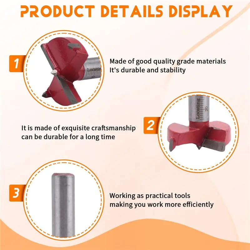 PZHI-35Mm Hinge Jig Drill Guide Sets Door Hinge Drill Hole Cutter Concealed Hinge Jig With Bit Positioner For Furniture Wood
