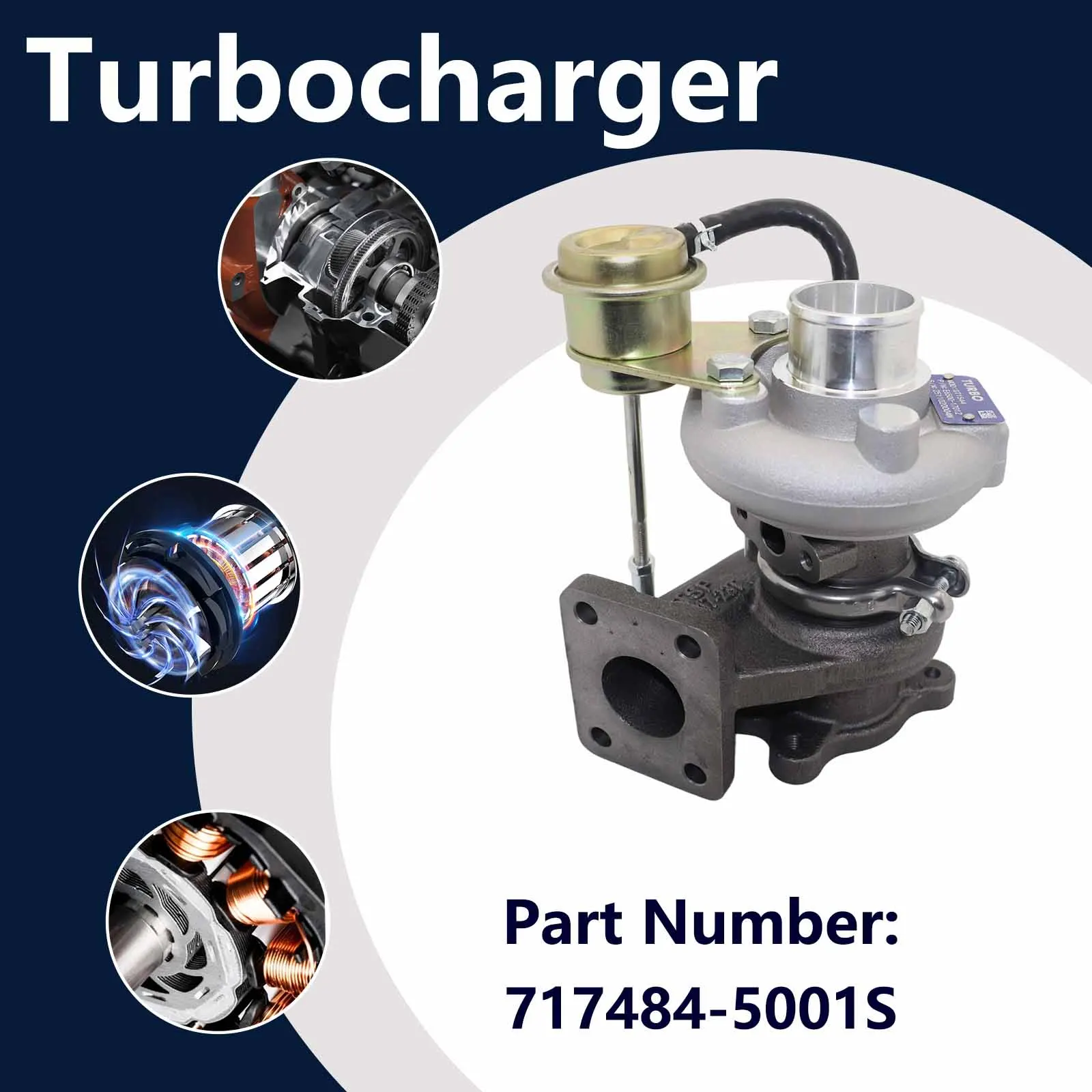 E6500-17012 Turbocharger For Kioti Tractor DK55 DK50 3D100LT DC24T 3D100LT