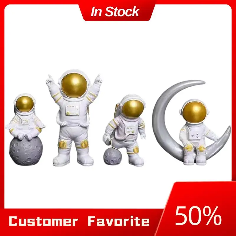Top Verkauf 4 Stücke Astronaut Figur Statue Figur Raumfahrer Skulptur Pädagogisches Spielzeug Desktop Dekoration Astronaut Modell