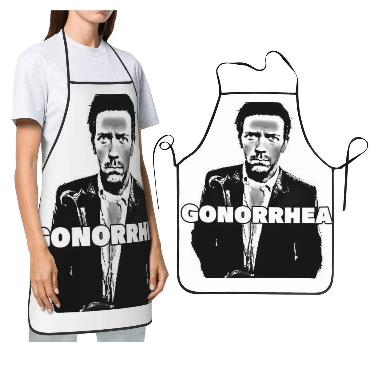 

Фартуки House MD для шеф-повара, приготовления пищи, кухни, нагрудник без рукавов, кухонный сарафан для уборки для женщин и мужчин, живопись