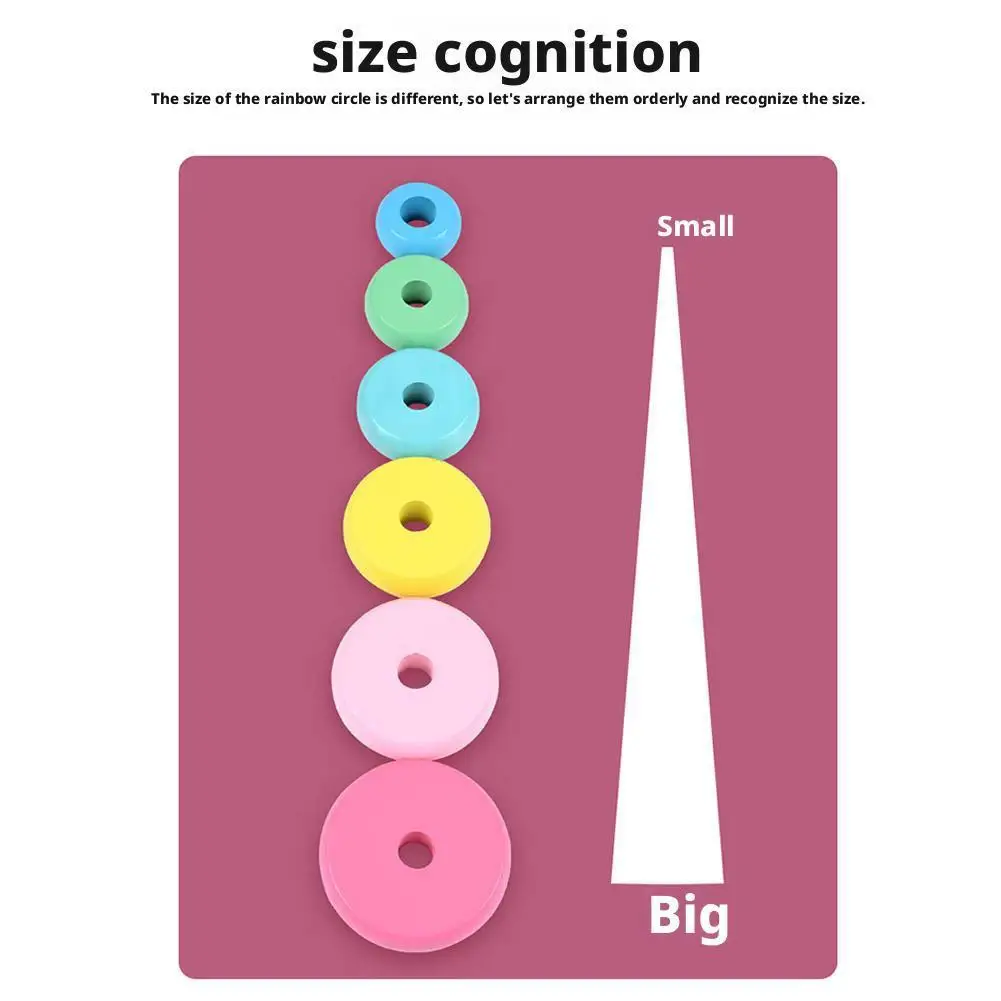 Gorące zabawki Montessori z drewna dla dzieci - kolorowe klocki w stylu makaroników z muzycznymi grzechotkami, zabawka edukacyjna, rozwiązuje nudne zabawy.