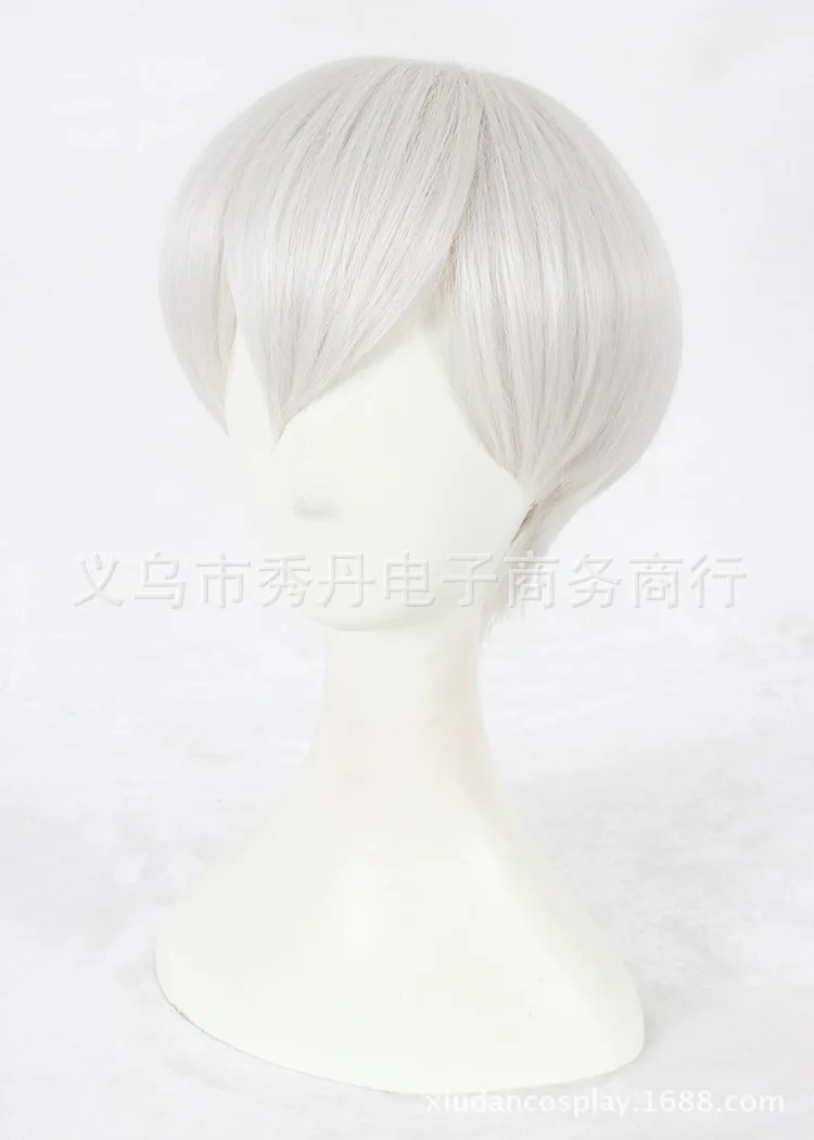 Xiu Dan Neil: Mechanical Era 9S Silver And White Mixed Color Cosplay Wig 327A