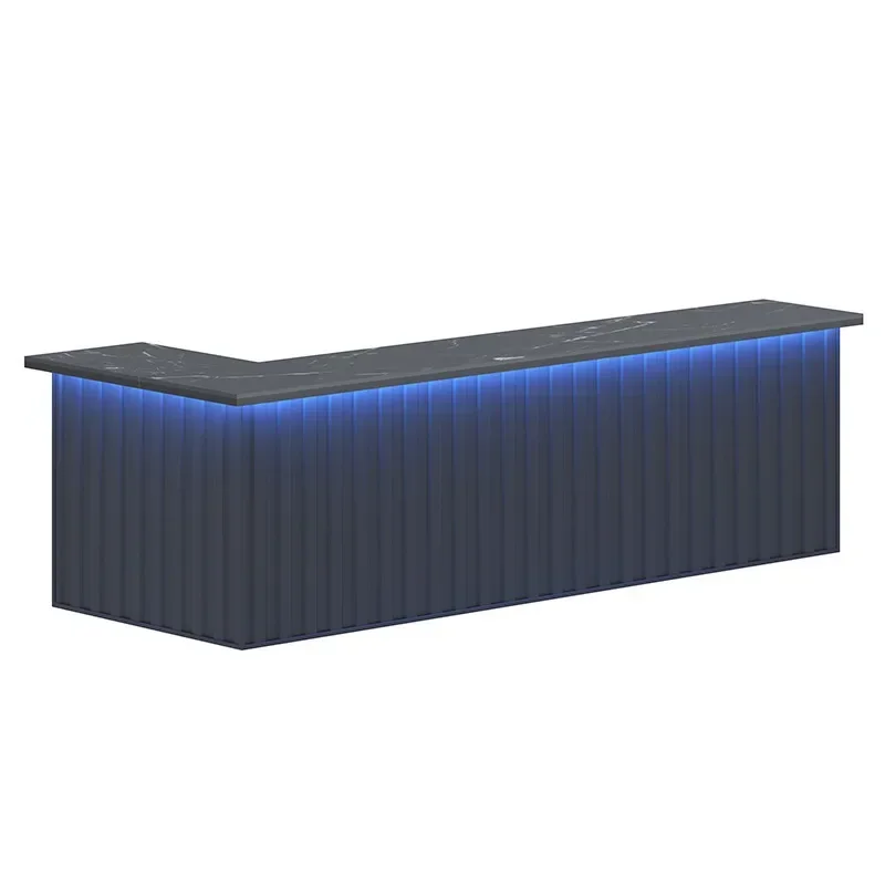 

Industrial Wind Band Light Bar Retro Iron Art Front Desk Bartender Corner Cashier Clear Bar Restaurant Reception Counter