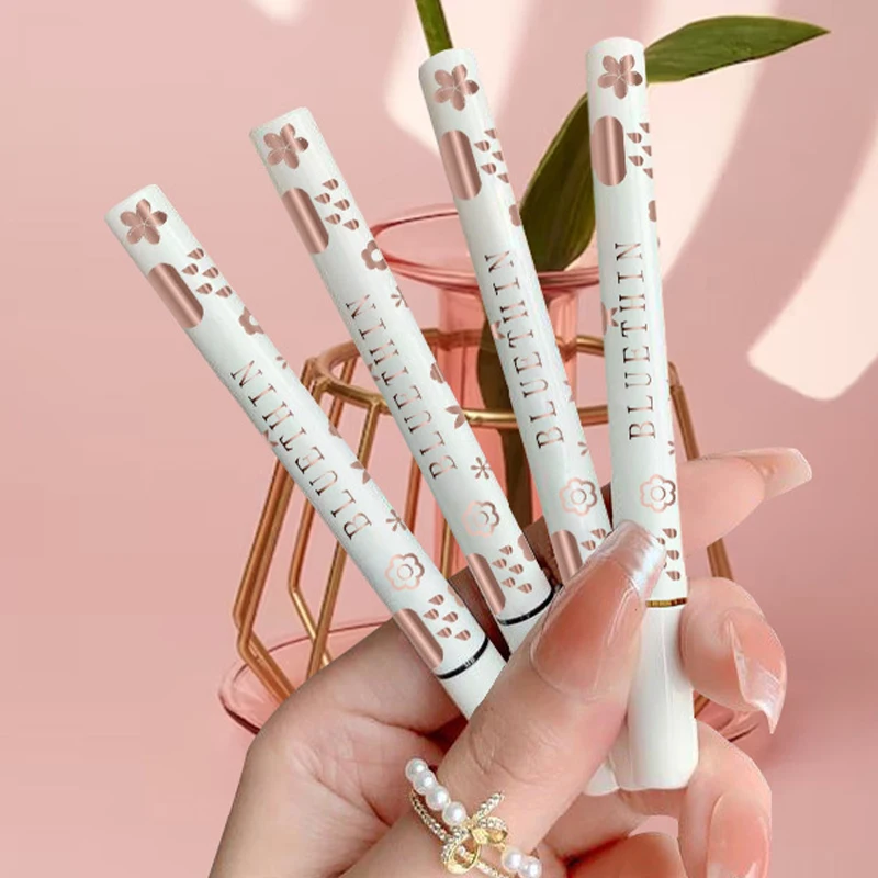 Eyeliner couché ver à soie, crayon sous couverture, dessin pour ne tache pas, fin, naturel, longue durée, imperméable, maquillage de beauté