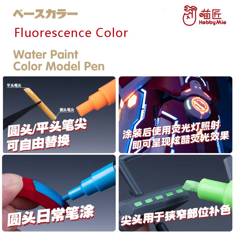 Model Fluorescent Water-Based Marker Hobbies To Marker Accessories Coloring Tools Diorama Kit Modeling