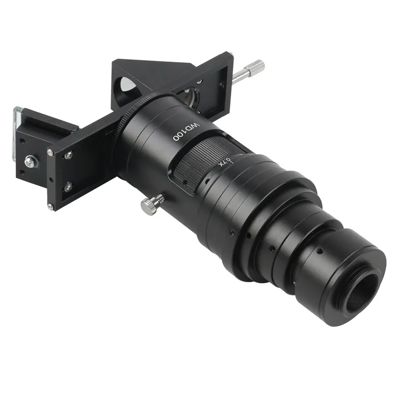 Video elettronico industriale C Mount Microscopio Obiettivo zoom 2D 3D Ampio campo visivo Lente d\'ingrandimento 0.7X-5X per fotocamera HDMI USB VGA