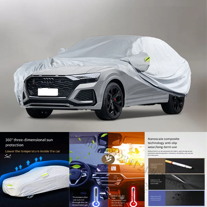 

For Audi RS Q8 EV Auto Anti snow Anti dust Anti uv Anti peeling paint And Anti Rainwater 210t car cover Car cover protection