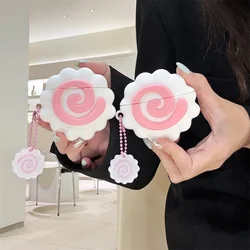 Bonito 3d japão comida peixe bolo caso para airpods pro 2 caso com chaveiro, capa protetora de fone de ouvido de silicone para airpods caso meninas