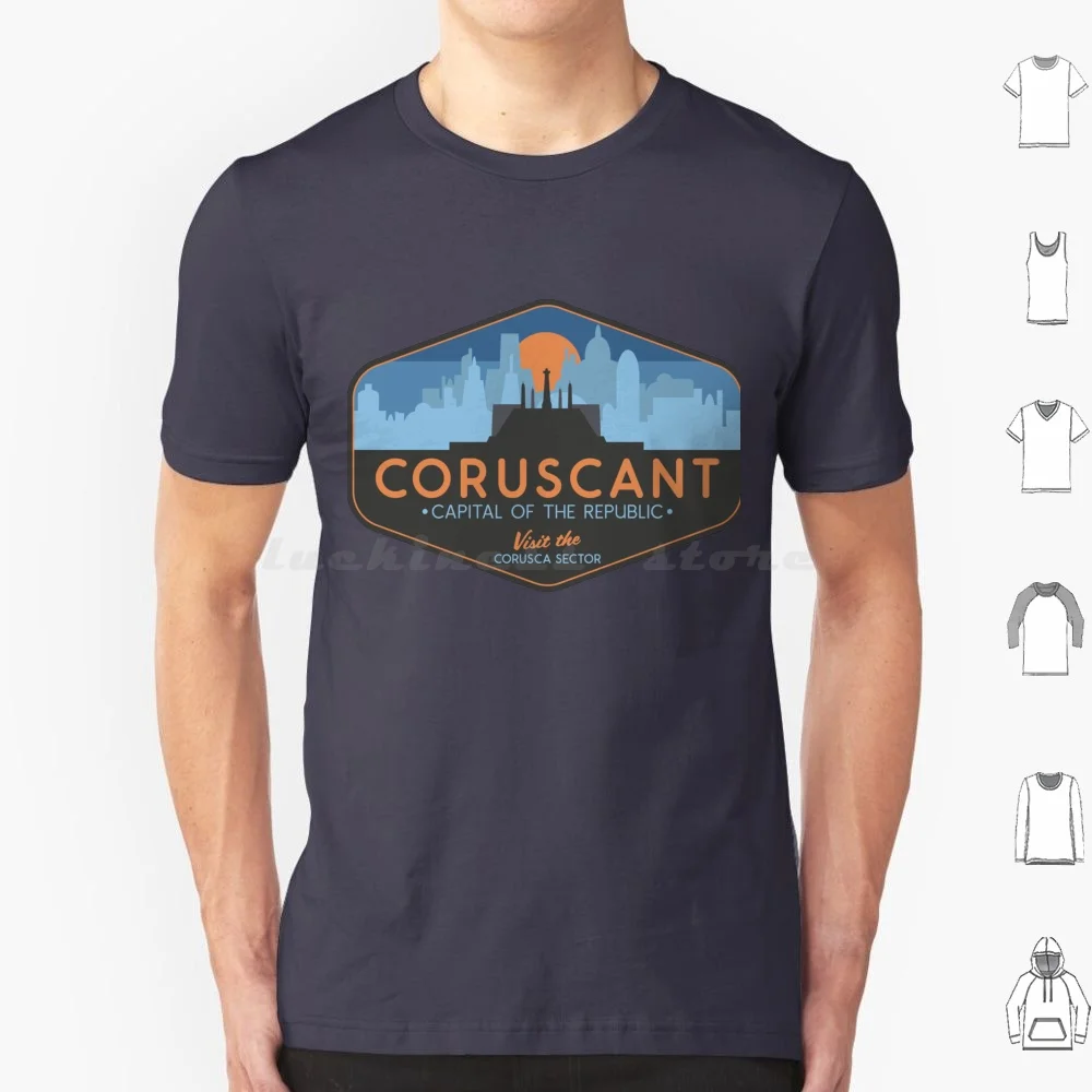 Coruscant-Capital Of The Republic T Shirt 6Xl Cotton Cool Tee Coruscant Tatooine Endor Jakku Jedi Luke Skywalker For Stocking