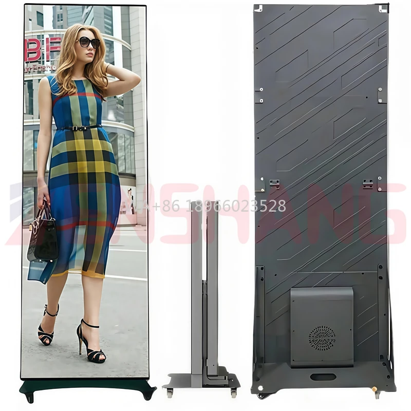 ملصق LED رقمي عالي الدقة داخلي يتم التحكم فيه بالواي فاي P1.8 P2 P2.5 P3 ملصق LED قائم على الأرض شاشة فيديو للإعلان عن المصعد #1