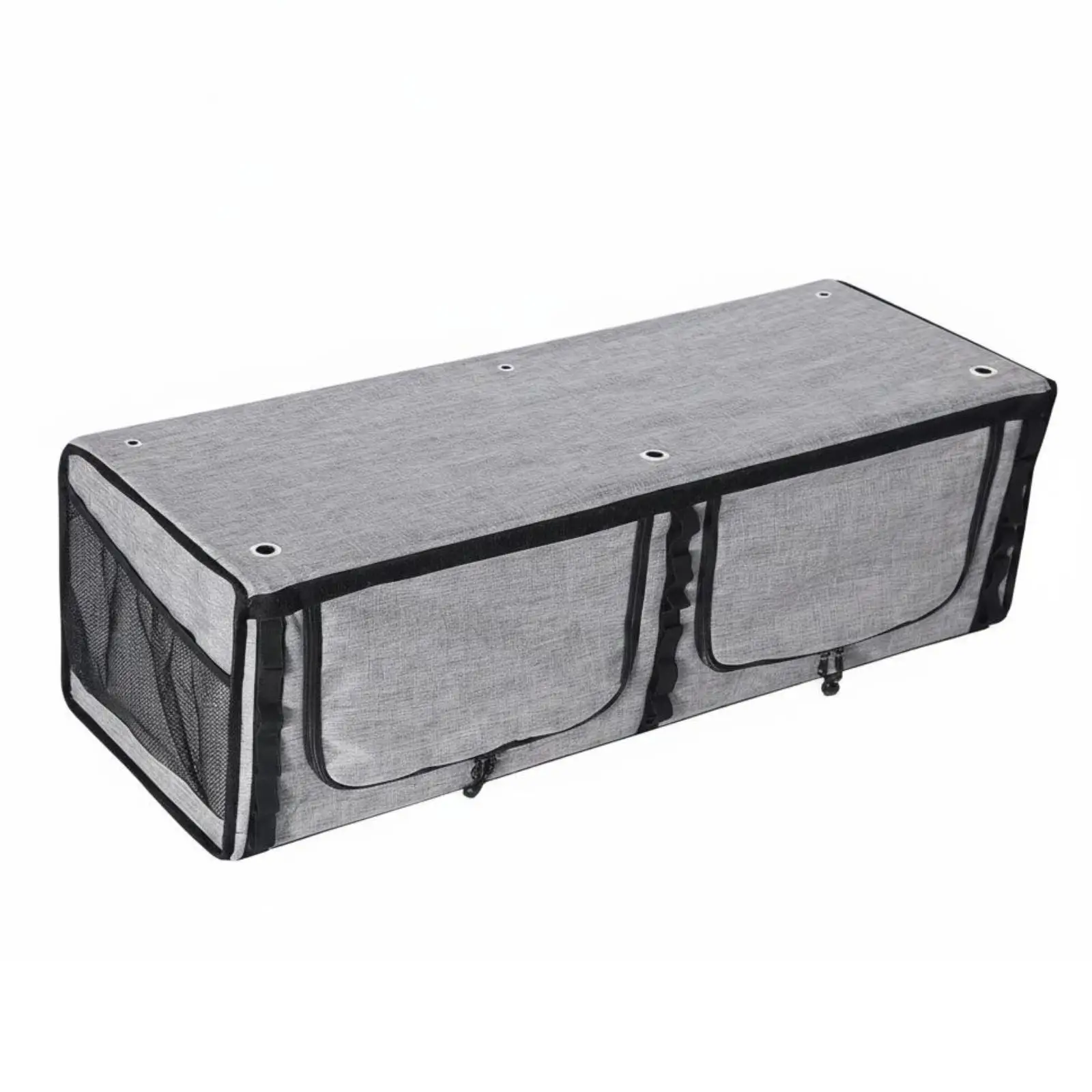 Vehicle Roof Storage Zippered Compartment Organizer Foldable Cabinet for Travel Vehicle Overhead