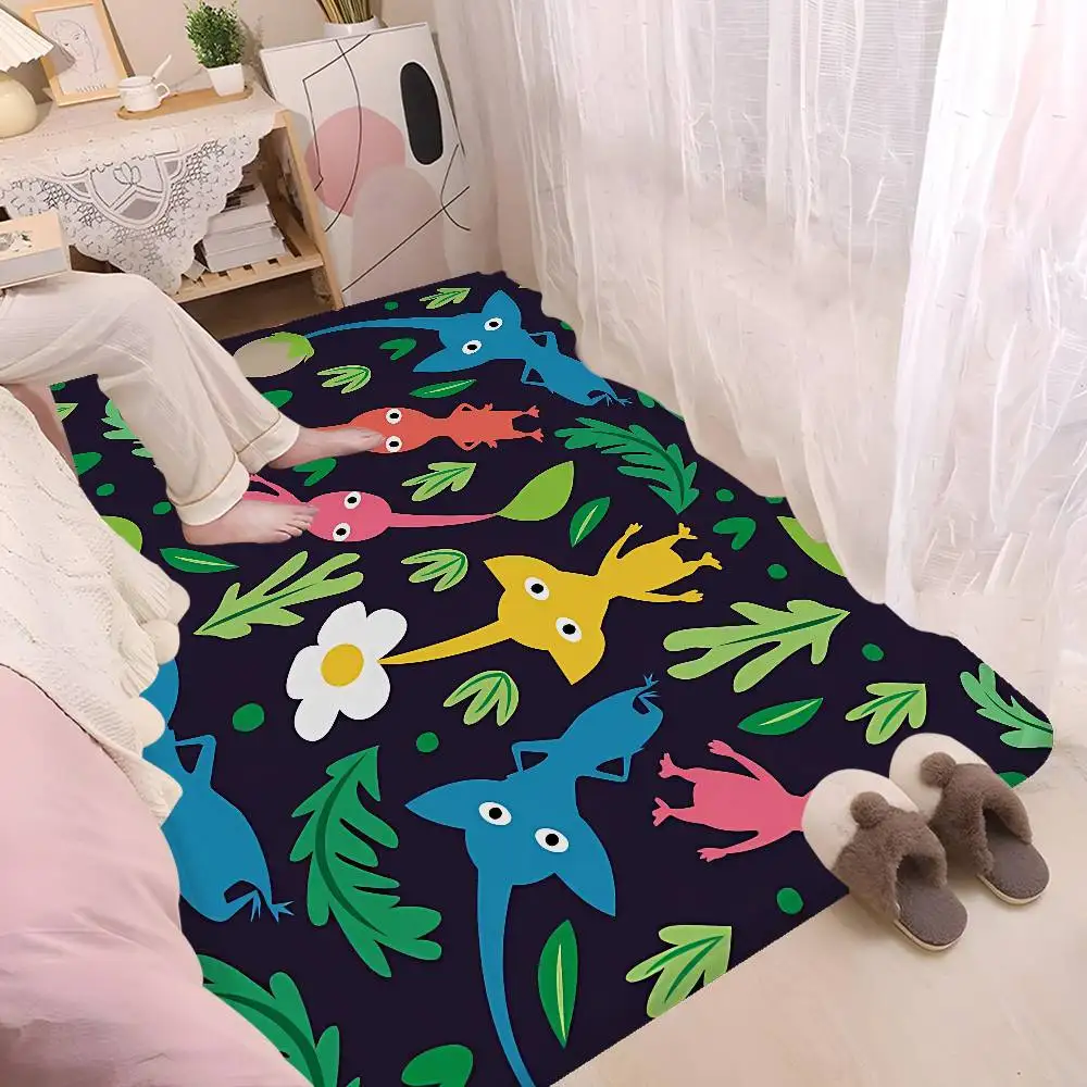 Pikmin Game Bathroom Mat Anti-slip Absorb Water Long Strip Cushion Bedroon Mat Hotel Decor Mat