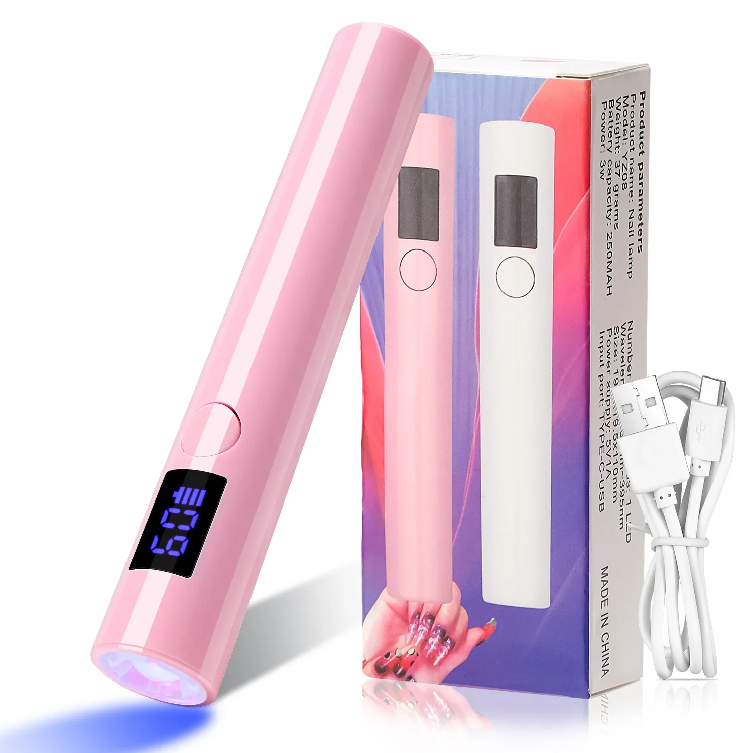 Mini UV Nail Lamp Dryer Machine Portable USB Rechargeable LED Nail Quick Drying Light Handheld Manicure Lamp For Gel Varnish