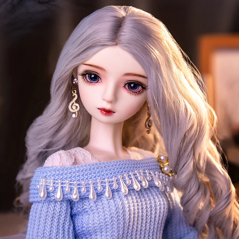 

Handmade BJD 1/3 Doll Full Set 60CM Lifelike Fashion City Girl with Glass Eye Collectible Ball Jointed Dolls Gift Toys for Girl