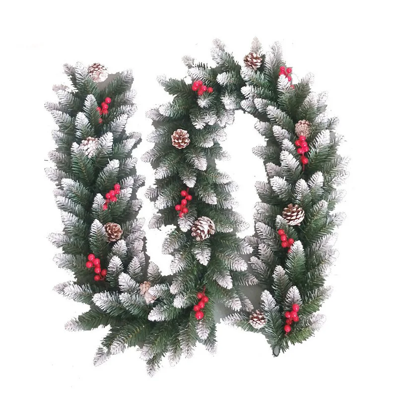 

2020 New Modern Design Christmas 10 Feet Garland Berry Christmas Tree Ornament Christmas Decoration Supplies Welcom OEM with Red