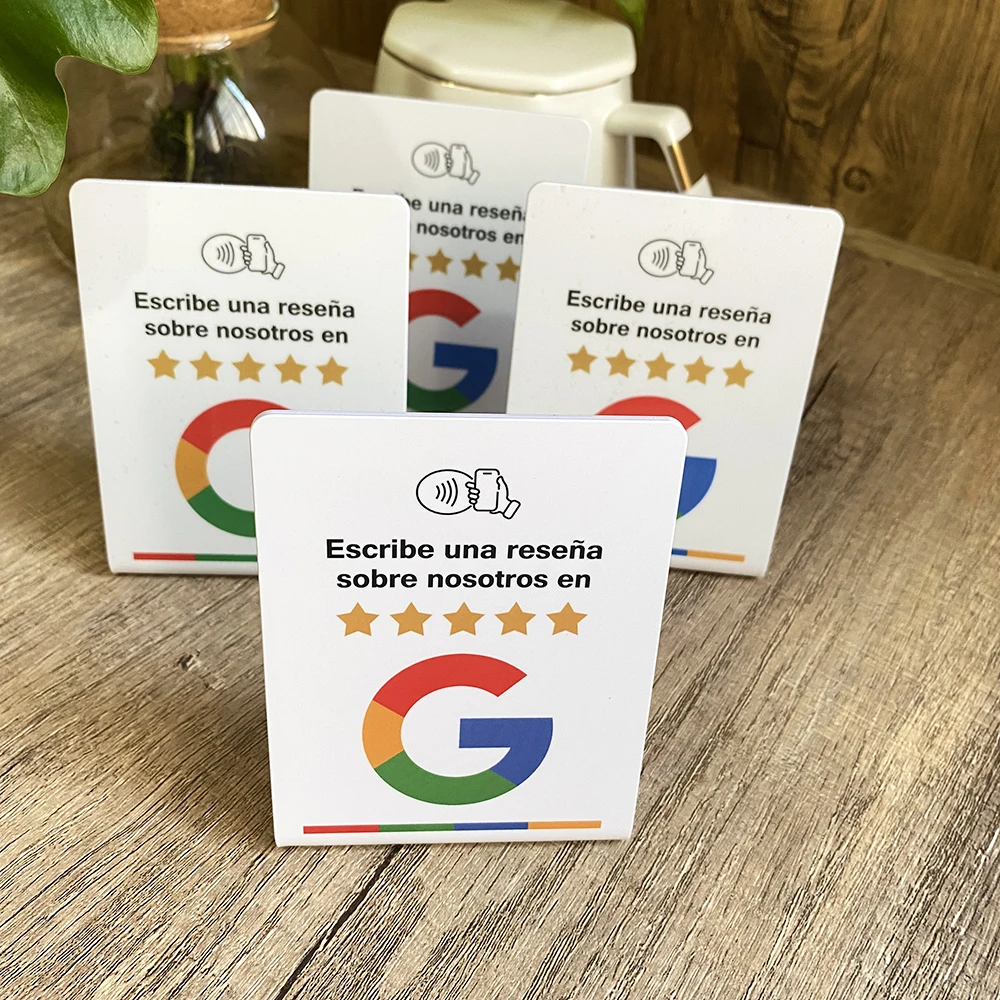 Small Size NFC Tap Table Display Google TripAdvisor Trustpilot Review NFC Stand NFC Table Display  for Boosting Business