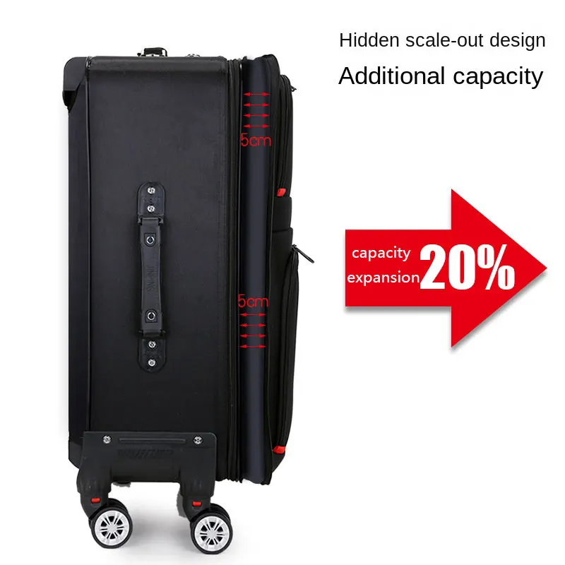 Suitcase Detachable Wheels Waterproof Luggage Password Suitcases Large Capacity Trolley Travel Bag Oxford Rolling Luggage Set