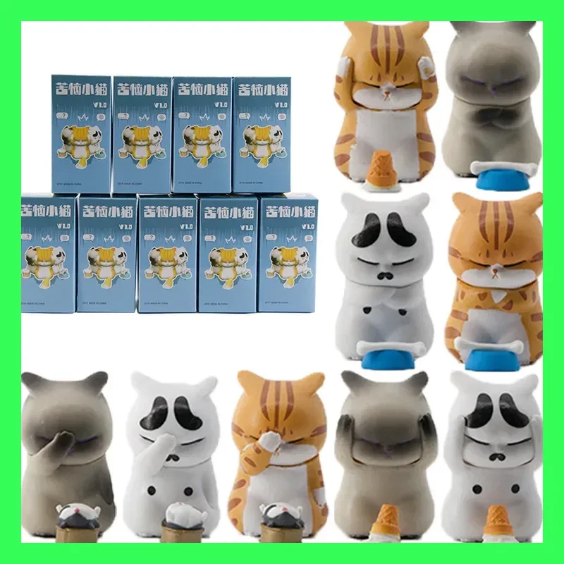 

Слепая коробка для котенка ручной работы, 2025 г., модное украшение для рабочего стола, милые нишевые коллекционные украшения для любителей кошек