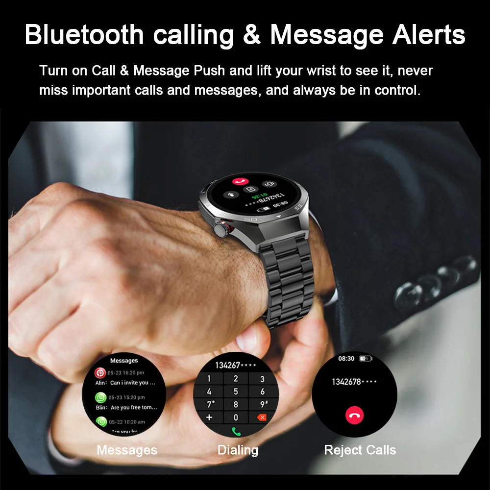 화웨이 GT5 PRO 스포츠 야외 SmartWatch 남성 업그레이드 버전 AMOLED 스크린 블루투스 통화 심박수 방수 여성 시계