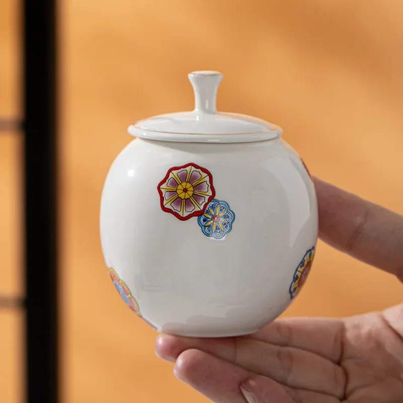

Small Round Cans Phnom Penh Ceramic Tea Sealed Beans Storage Bottle Food Container