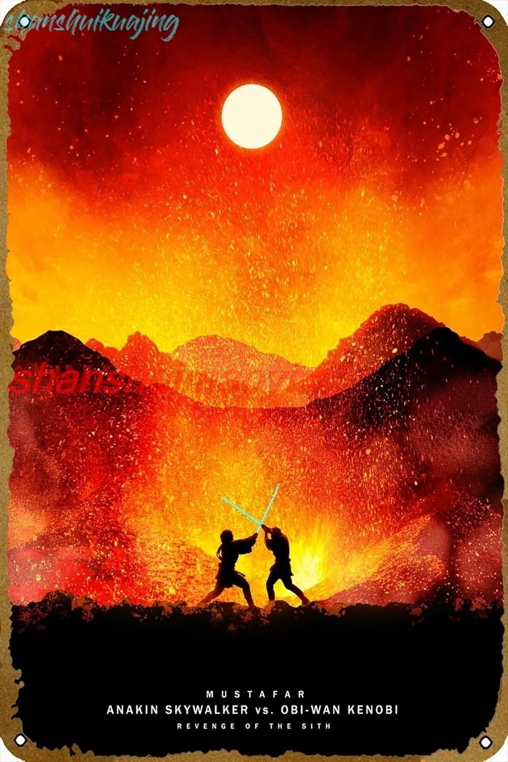 Mustafar Duels of Fate movie Poster Retro Metal Tin Sign Home bedroom garage Bar Cafe Club Cave Vintage Art Wall Decor Gift sign