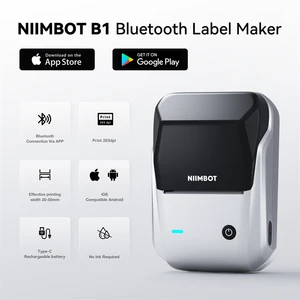 NIIMBOT B1 Printer Termal Portabel dengan Pita Perekat 2 Inci Printer Label Bluetooth Mini Pembuat Stiker Mendukung Ponsel Cerdas PC 10 printer pc penjualan terbaik - №