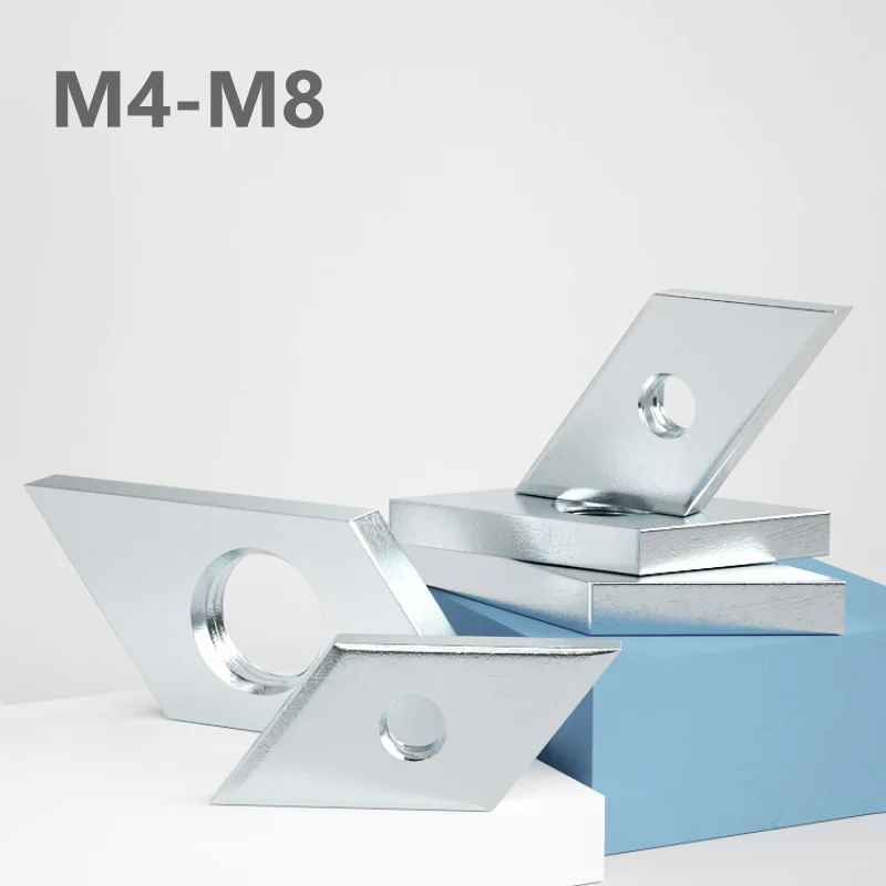 Carbon Steel Zinc Plated Rhombus T-Slot Nuts M4 M5 M6 M8 Slider Nuts for Aluminum Profile DIY Industrial Fastening