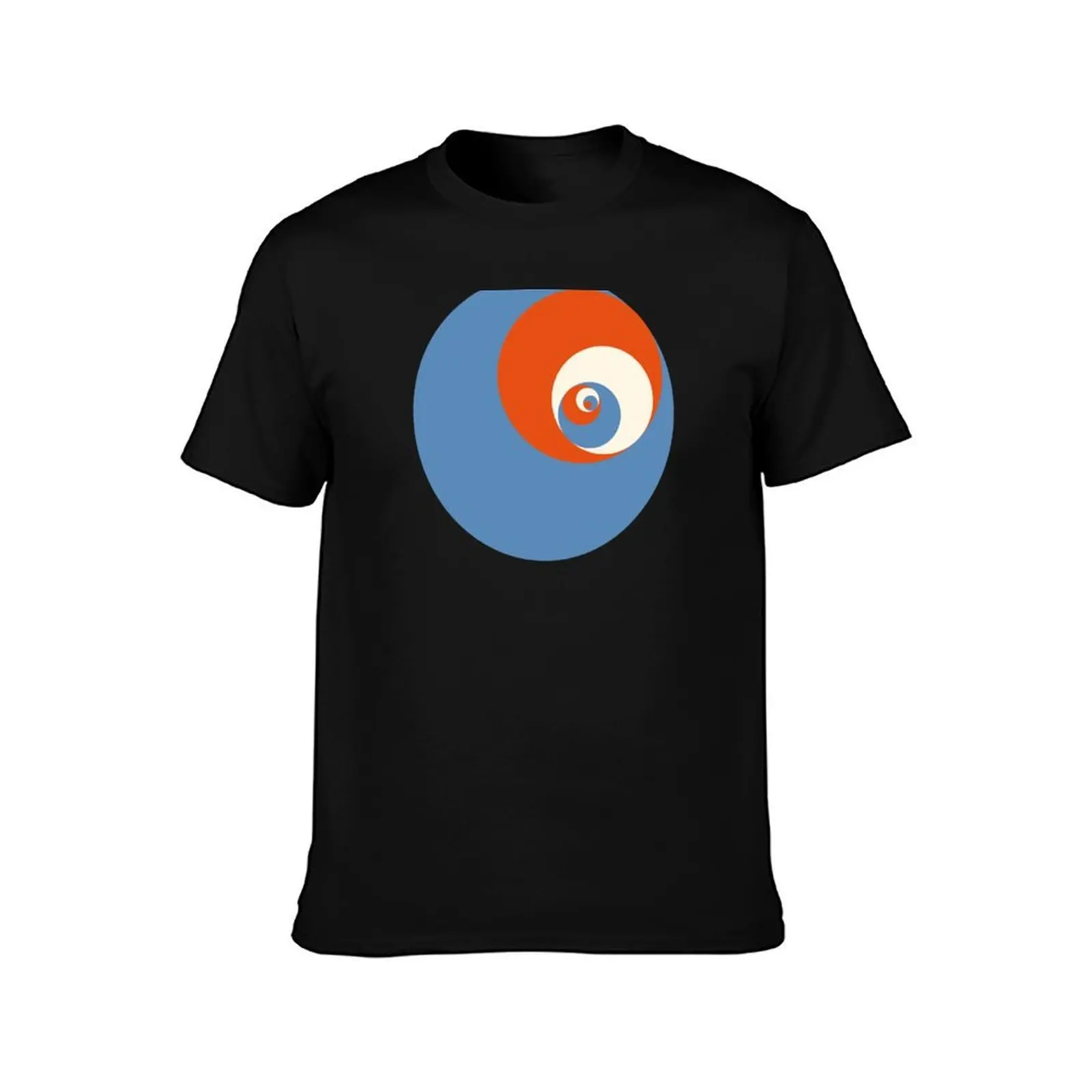 Orbiting circles T-Shirt, Summer Casual Cotton Tee, Oversized Streetwear Tops, Vintage Graphic Print, Loose Fit Short Sleeve