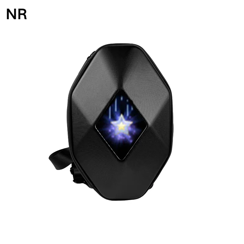 

Waterproof hardshell motorcycle riding crossbody bag Motorcycle LED light backpack Shoulder chest bag men's waist pack