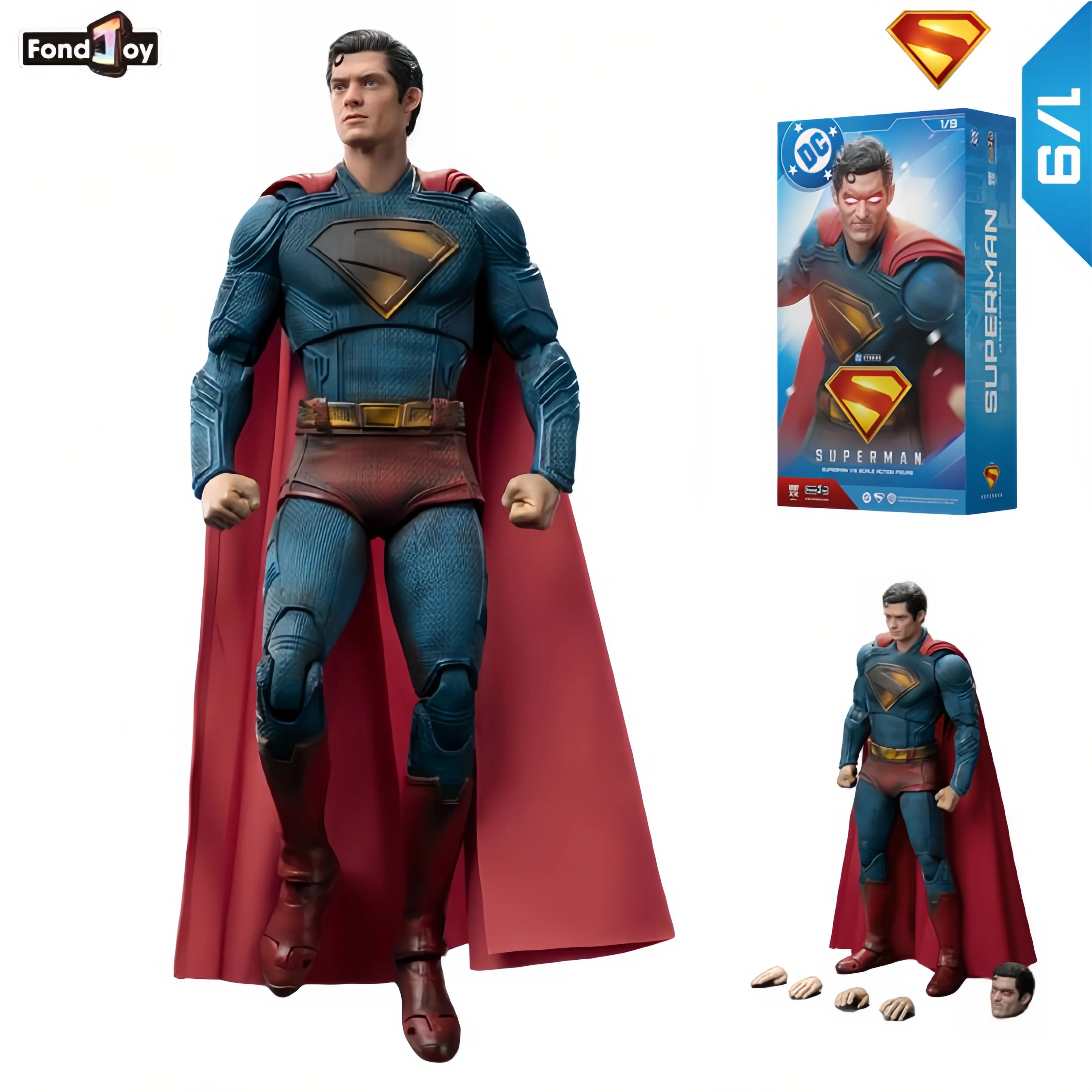 

Original Fondjoy David Corenswet Superman Battle Damage Edition Action Figure 1/9 Joint Movable Kid Toy Boy Christmas Gift