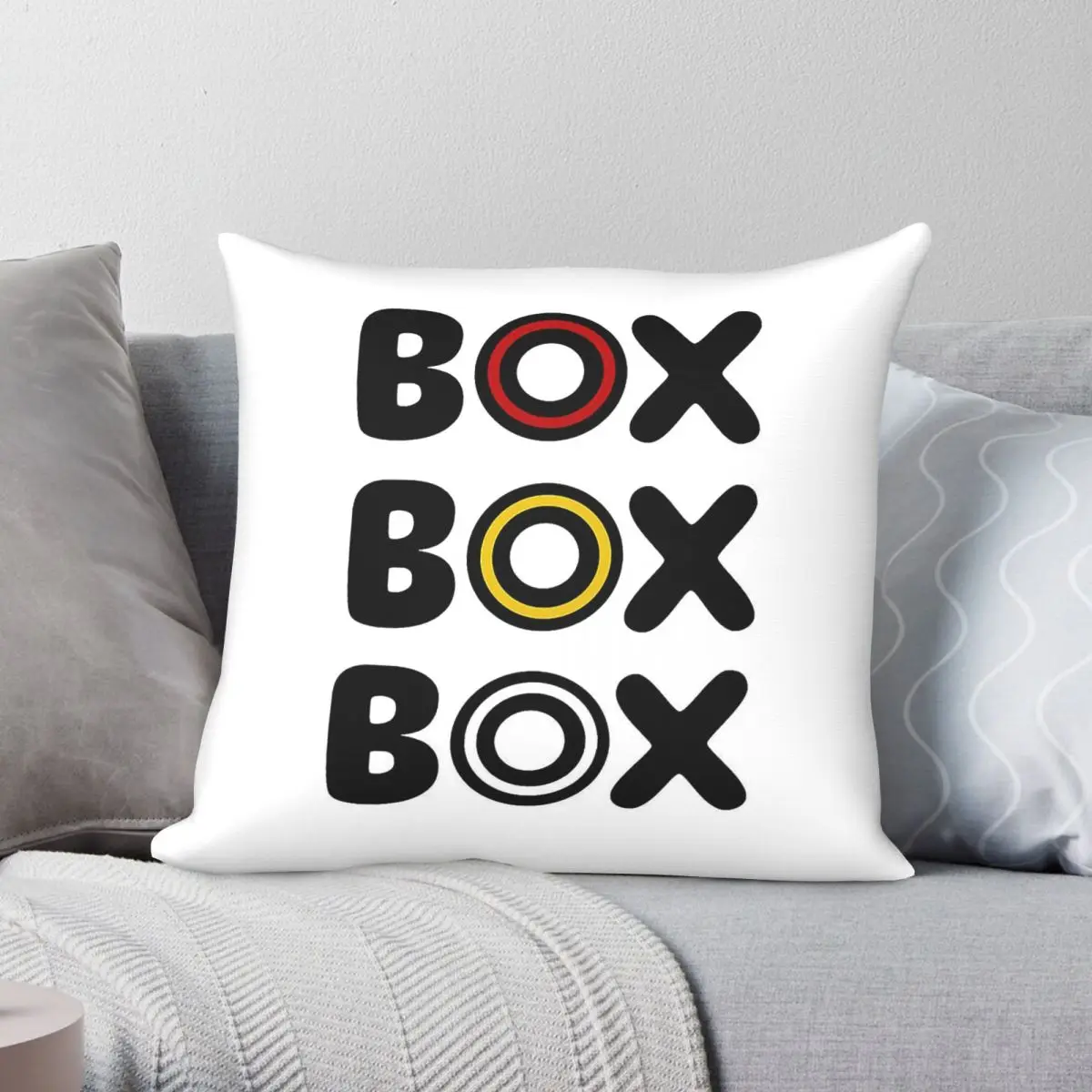 Box Box Box Drive To Survive Square Pillowcase Polyester Linen Velvet Pattern Zip Decor Throw Pillow Case Sofa Cushion Cover 18