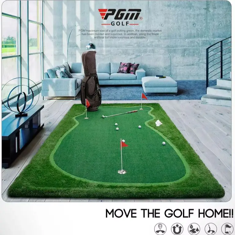 

2026 pgm 3 Holes Indoor Golf Putting Green best 100x300cm Indoor Outdoor Training pretty Putter Mat Practice Putting Green