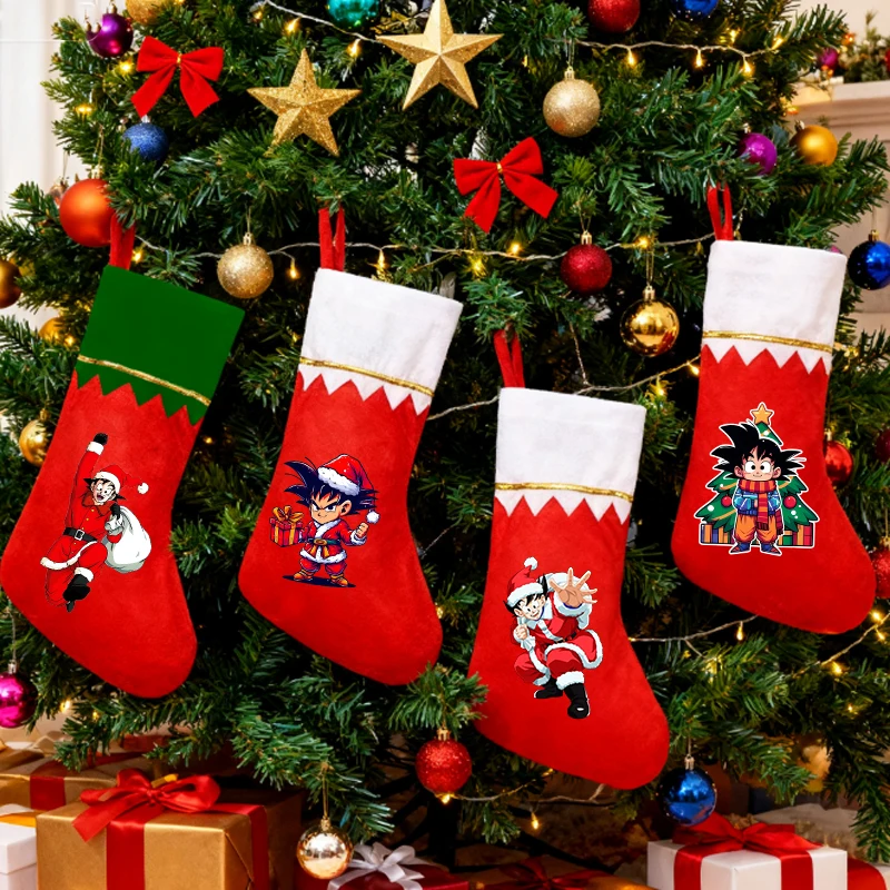 

Dragon Ball Christmas Stocking Cartoon Anime Home Decor Gift Candy Bags Christmas Tree Hanging Socks Children's Christmas Gifts