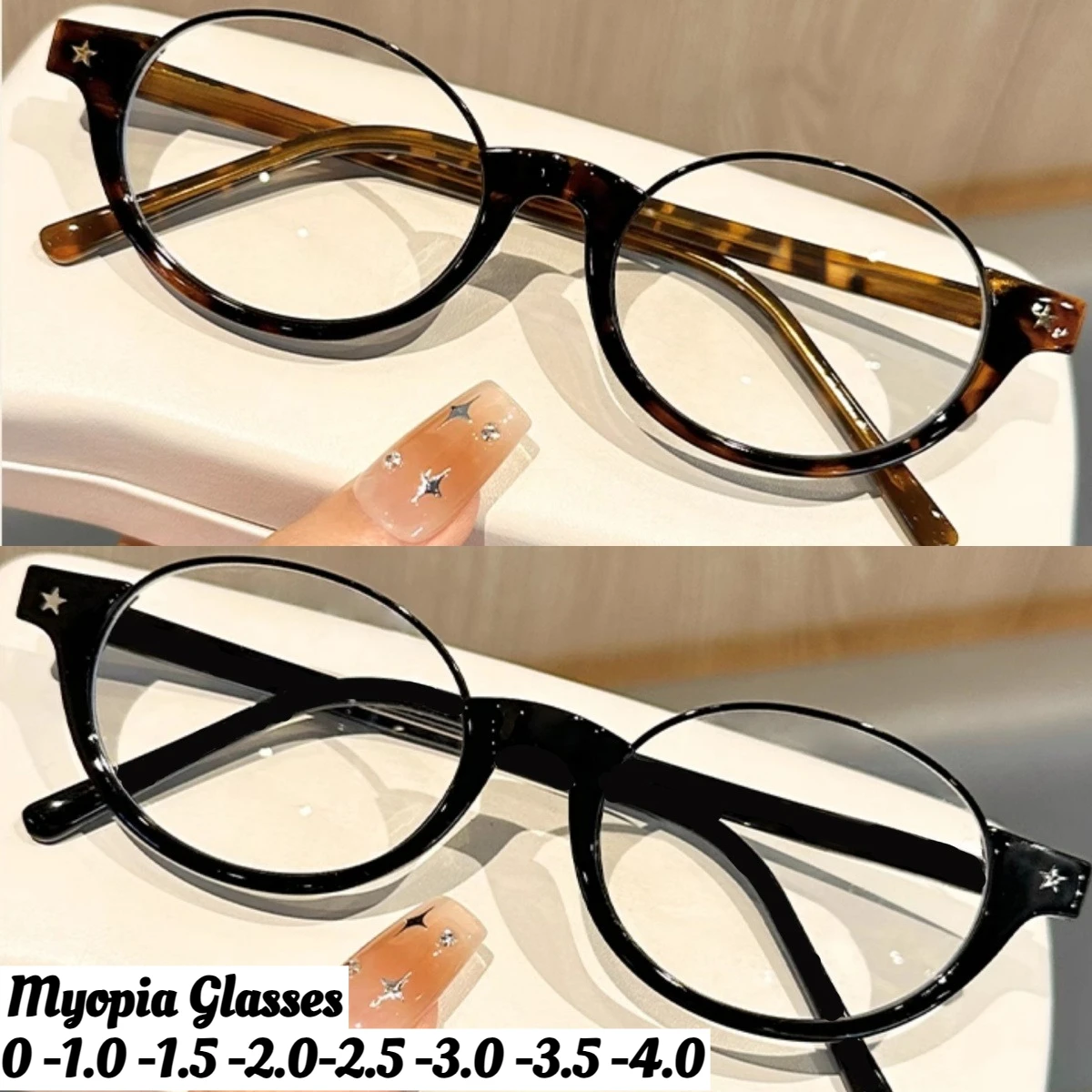 Neutral New High-definition Anti-blue Light Myopia Glasses Fashion Half-rim Myopia Glasses High-class Feeling Eyeglasses Frame